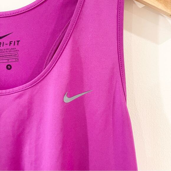 Nike Dri-Fit Athletic Tank Top Racer Back Woman size S Ombré Pink and Purple - Picture 2 of 10